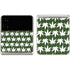 Marijuana Leaf White Pattern Galaxy Z Flip3 5G Skin