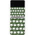 Marijuana Leaf White Pattern Galaxy Z Flip3 5G Skin