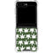 Marijuana Leaf White Pattern Galaxy Z Flip5 5G Clear Case