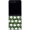 Marijuana Leaf White Pattern Galaxy Z Flip5 5G Skin