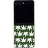 Marijuana Leaf White Pattern Galaxy Z Flip5 5G Skin
