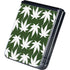 Marijuana Leaf White Pattern Galaxy Z Flip5 5G Skin