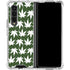 Marijuana Leaf White Pattern Galaxy Z Fold4 5G Clear Case