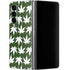 Marijuana Leaf White Pattern Galaxy Z Fold4 5G Skin