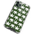 Marijuana Leaf White Pattern iPhone 11 Pro Max Clear Case