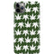 Marijuana Leaf White Pattern iPhone 11 Pro Max Lite Case