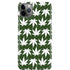 Marijuana Leaf White Pattern iPhone 11 Pro Max Lite Case