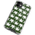 Marijuana Leaf White Pattern iPhone 12 Clear Case
