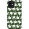 Marijuana Leaf White Pattern iPhone 12 Impact Case