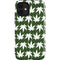 Marijuana Leaf White Pattern iPhone 12 Mini Impact Case