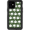Marijuana Leaf White Pattern iPhone 12 Mini Waterproof Case