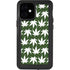 Marijuana Leaf White Pattern iPhone 12 Mini Waterproof Case