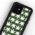 Marijuana Leaf White Pattern iPhone 12 Mini Waterproof Case