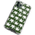 Marijuana Leaf White Pattern iPhone 12 Pro Clear Case