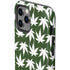 Marijuana Leaf White Pattern iPhone 12 Pro Impact Case