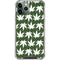 Marijuana Leaf White Pattern iPhone 12 Pro Max Clear Case