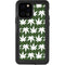 Marijuana Leaf White Pattern iPhone 12 Pro Waterproof Case