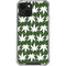 Marijuana Leaf White Pattern iPhone 13 Mini Clear Case