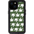 Marijuana Leaf White Pattern iPhone 13 Mini Waterproof Case