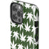 Marijuana Leaf White Pattern iPhone 13 Pro Max Impact Case