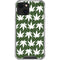 Marijuana Leaf White Pattern iPhone 14 Plus Clear Case