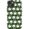 Marijuana Leaf White Pattern iPhone 14 Impact Case