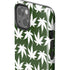 Marijuana Leaf White Pattern iPhone 14 Impact Case