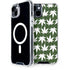 Marijuana Leaf White Pattern iPhone 14 Plus MagSafe Case