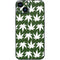 Marijuana Leaf White Pattern iPhone 14 Plus Skin