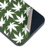 Marijuana Leaf White Pattern iPhone 15 Plus Skin