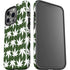 Marijuana Leaf White Pattern iPhone 14 Pro Impact Case