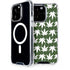 Marijuana Leaf White Pattern iPhone 15 Pro MagSafe Case