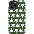 Marijuana Leaf White Pattern iPhone 15 Pro Max Impact Case