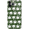 Marijuana Leaf White Pattern iPhone 14 Pro Max Skin