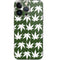 Marijuana Leaf White Pattern iPhone 15 Pro Skin