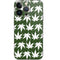 Marijuana Leaf White Pattern iPhone 14 Pro Skin