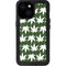 Marijuana Leaf White Pattern iPhone 15 Waterproof Case