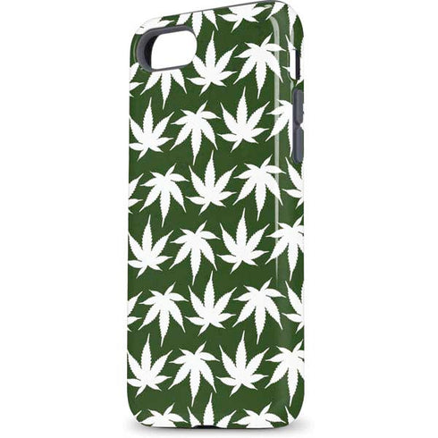 Marijuana Leaf White Pattern iPhone 7 Pro Case