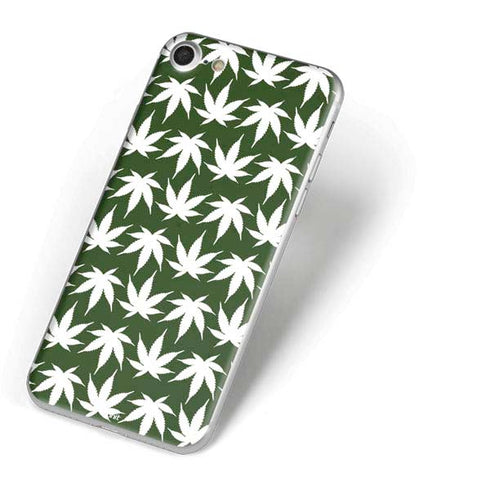 Marijuana Leaf White Pattern iPhone 7 Skin