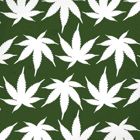 Marijuana Leaf White Pattern iPhone XR Skin