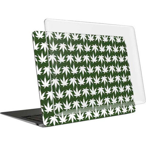 Marijuana Leaf White Pattern MacBook Air 13in (2020) Case plus Skin