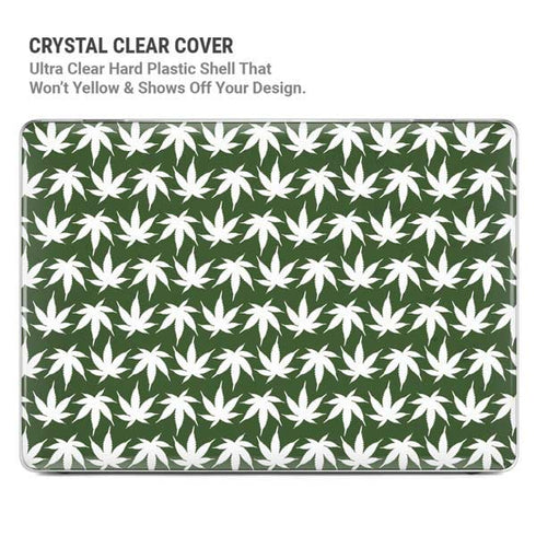 Marijuana Leaf White Pattern MacBook Air 13in M1 (2021) Case plus Skin
