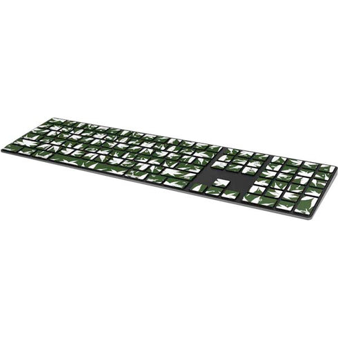 Marijuana Leaf White Pattern Magic Keyboard with Numeric Keypad Skin