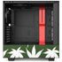 Marijuana Leaf White Pattern NZXT H510 Compact ATX Mid-Tower Case Skin