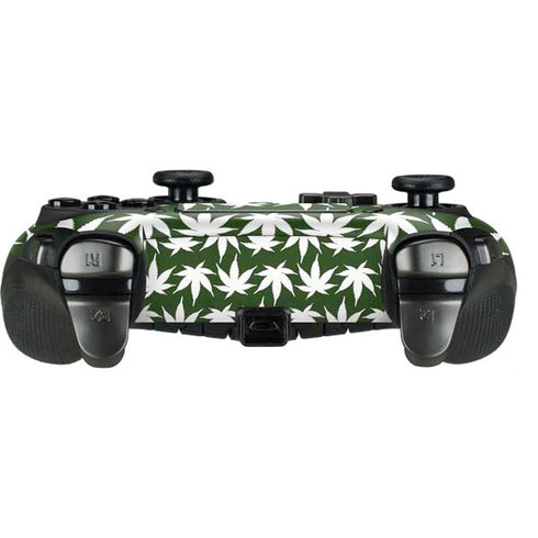 Marijuana Leaf White Pattern PlayStation Scuf Vantage 2 Controller Skin