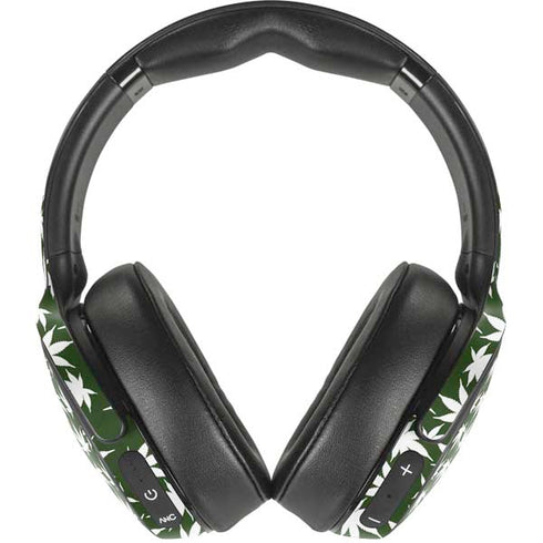 Marijuana Leaf White Pattern Skullcandy Venue Skin