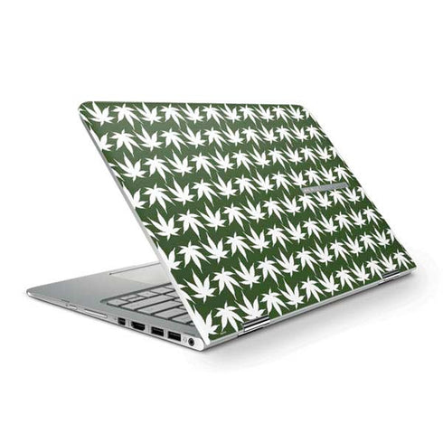 Marijuana Leaf White Pattern HP Spectre Skin