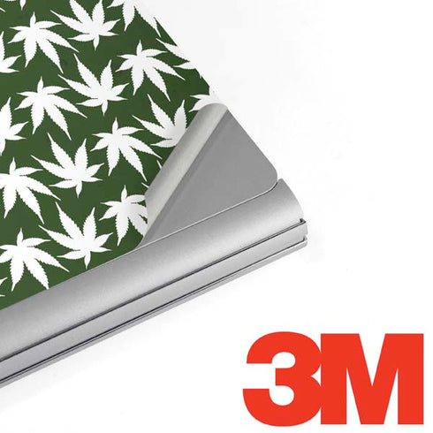 Marijuana Leaf White Pattern Surface Book 2 15in Skin