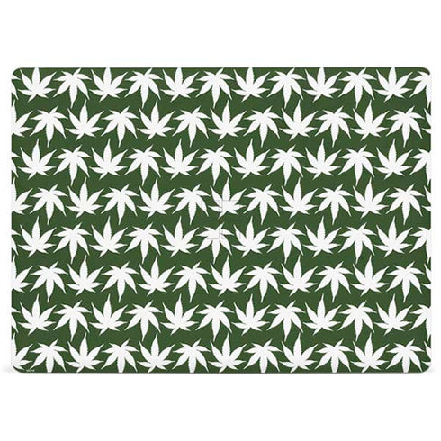 Marijuana Leaf White Pattern Surface Laptop 2 Skin