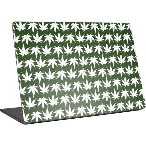 Marijuana Leaf White Pattern Surface Laptop 4 15in Skin